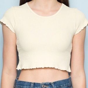 Brandy Melville Lizzy Top Yellow